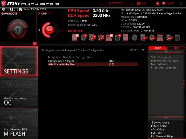 Ryzen 3 2200G Video Memory Size Testing On Linux Phoronix