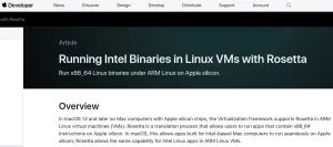 macOS 13 Adding Ability To Use Rosetta In ARM Linux VMs For Speedy x86_64 Linux Binaries
