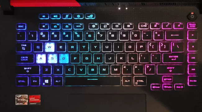 Keyboard light in asus shop laptop