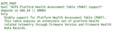 ACPI PHAT description