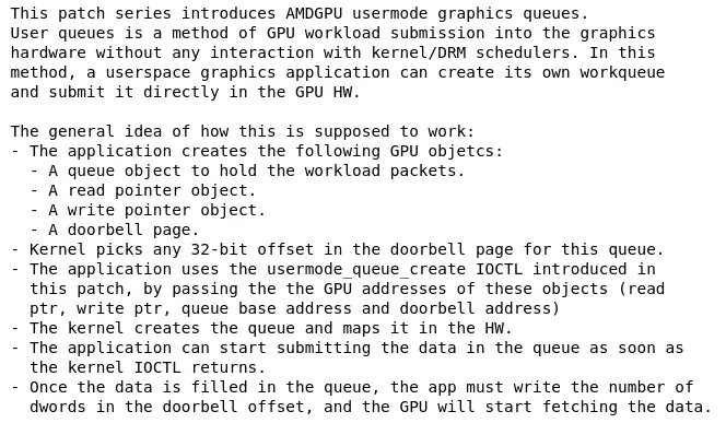 AMDGPU user-mode queue approach