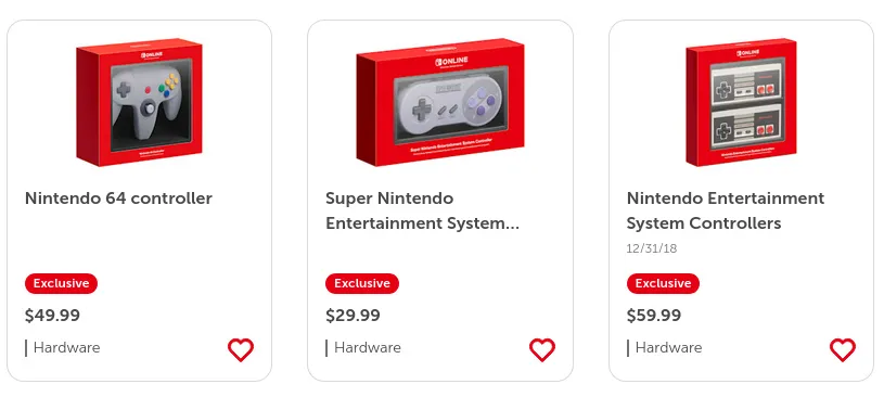 Switch store online controllers