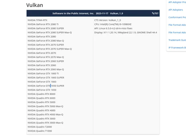 Nvidia vulkan best sale