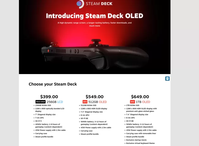 Steam Deck OLED is official: prices, release date and new features -  Meristation