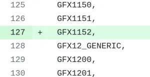 新的AMD RDNA 3.5 GPU目标“GFX1152”出现在开源Linux驱动程序中
