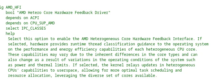 AMD_HFI Kconfig help text