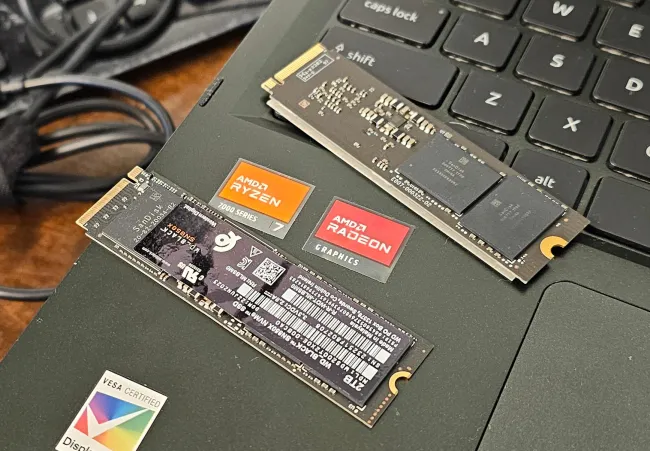 AMD Ryzen laptop with NVMe