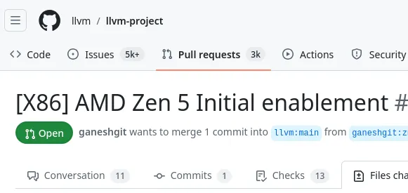 AMD Zen 5 LLVM