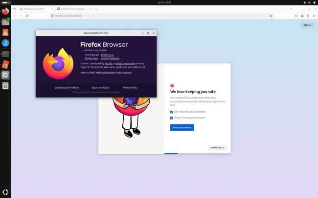 Firefox 127.0 on Linux