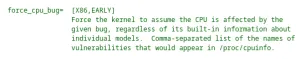 New Linux Patch Lets You Force CPU Bugs/Mitigations Even When Not Vulnerable
