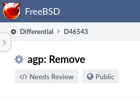 Remove AGP from FreeBSD