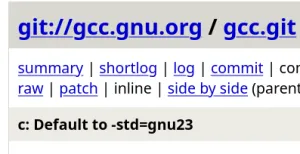 GCC 15 Moves C Default Language Version To C23
