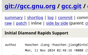 Intel Diamond Rapids "-march=diamondrapids" Merged Into GCC 15