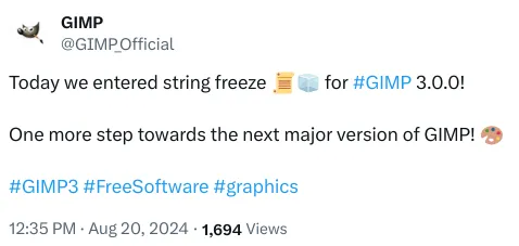 GIMP 3.0 string freeze