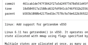 GNU C Library Merges Support for getrandom vDSO