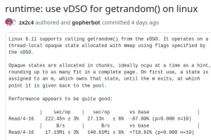 Golang Now Enables Speedier getrandom() On Linux