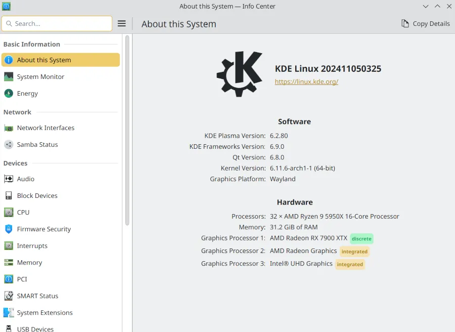 KDE&#39;s Info Center Now Shows Multi-GPU Information, Plasma 6.3 Bringing UI Refinements