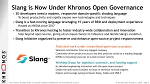 Khronos Announces Slang Initiative From Open-Source NVIDIA Code