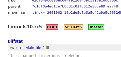 Linux 6.10-rc5 Git tag