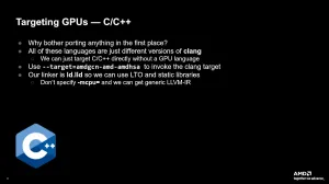 How AMD Is Taking Standard C/C++ Code To Run Directly On GPUs