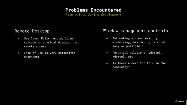 NVIDIA Wayland challenges
