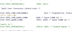 Intel Panther Lake & Diamond Rapids Model IDs Added For Linux 6.12