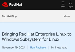 Red Hat & Microsoft Bringing RHEL To WSL