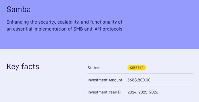 Samba STF investment