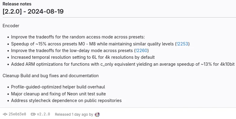 SVT-AV1 2.2 Delivers More Performance Improvements