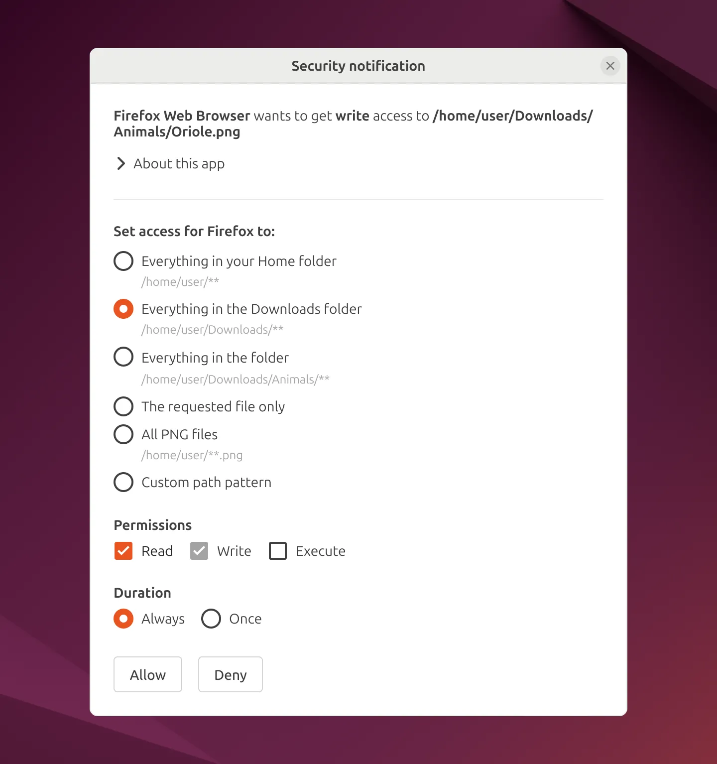 Ubuntu Permissions Prompt