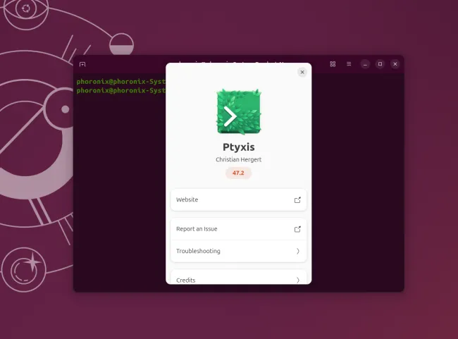 Ptyxis on Ubuntu 24.10