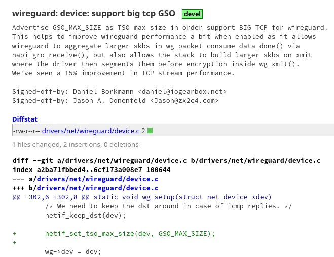 Many Networking Changes In Linux 6.13 - One Line Of Code Helping WireGuard Performance