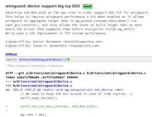 Many Networking Changes In Linux 6.13 - One Line Of Code Helping WireGuard Performance