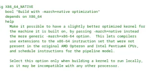 New Linux Patch Establishes "CONFIG_X86_64_NATIVE" For -march=native Kernel Builds