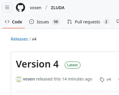 ZLUDA 4 Git Tag