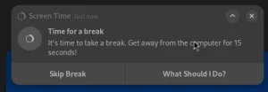 GNOME Shell 48 Alpha Introduces Screen Time / Health Breaks, Mutter 48 Alpha Out Too