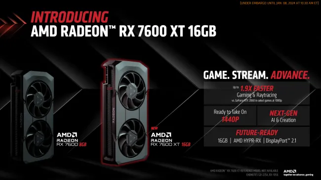 AMD Announces The Radeon RX 7600 XT For 1080p 1440p Gaming At 329