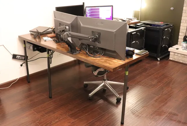 Custom L-Shaped Laminate Desk