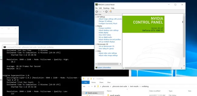 NVIDIA GeForce GTX 1080 Ti Windows 10 Creators Update vs. Ubuntu