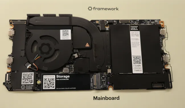 Framework 13 new motherboard with better cooling