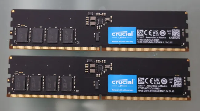 Crucial DDR5-6400 CUDIMMs CT2K16G64C52CU5