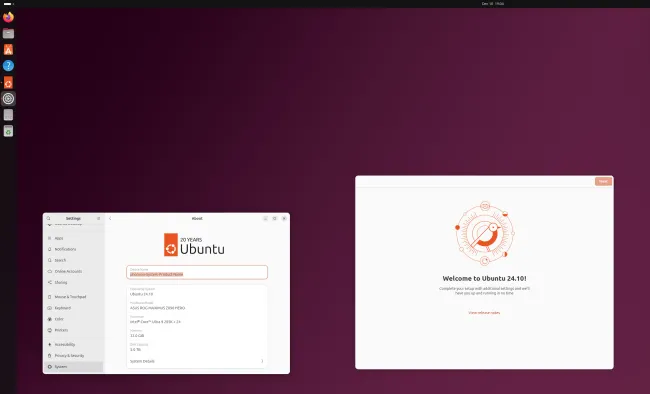 Arrow Lake di Ubuntu 24.10 Linux