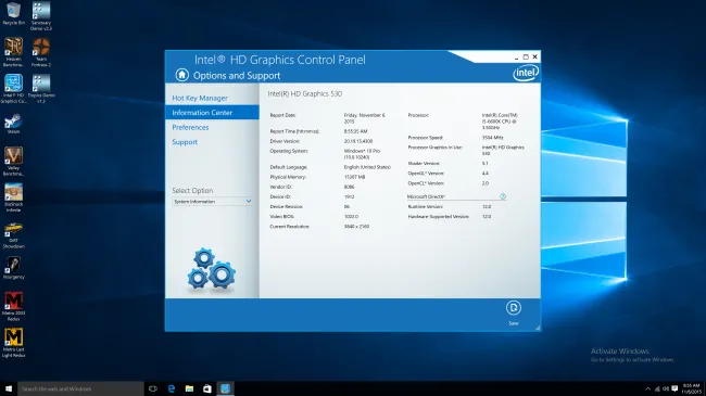 Intel Skylake Graphics Windows 10 vs. Ubuntu Linux Performance