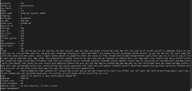 Intel Xeon 6980P /proc/cpuinfo