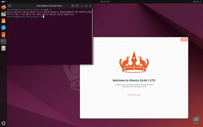 Ubuntu 24.04 LTS avec Linux 6.12 LTS