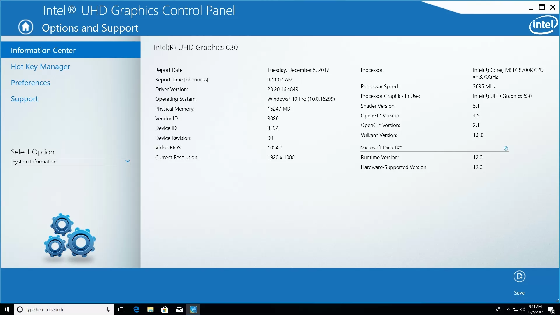 Intel uhd graphics deals control panel download